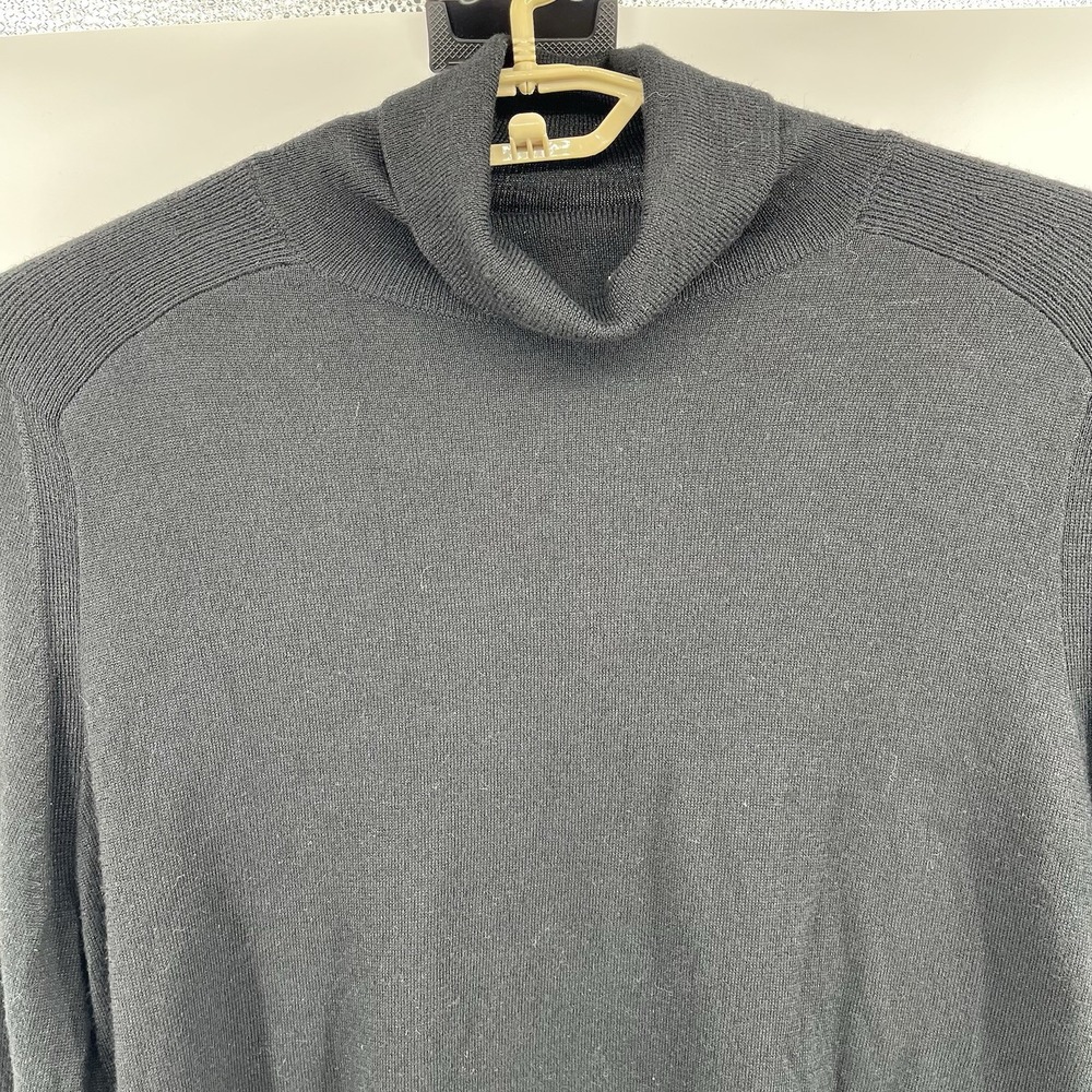 Express Men's Size XL Turtleneck Sweater Black Merino Wool Blend